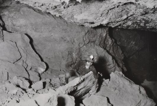 Woman excavating