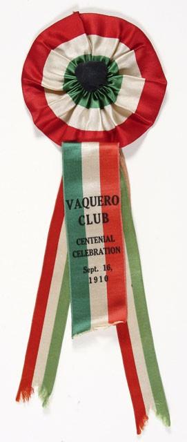 A ribbon with the words vaquero club on it