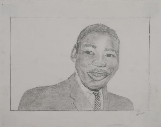 a portrait of Martin Luther King