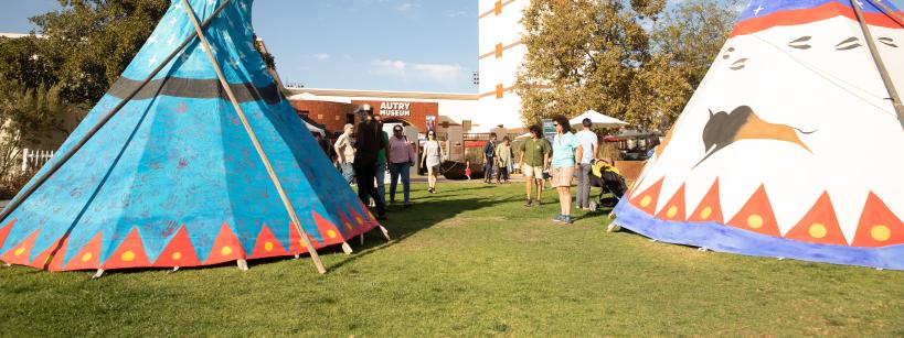 Tepees on the Autry Lawn