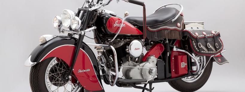 red motorcycle on white background